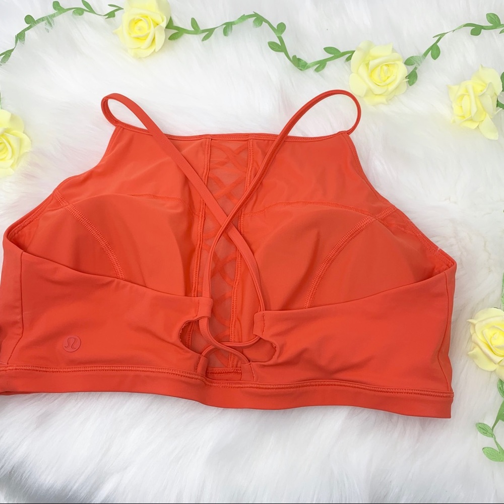 Lululemon shoreline swim bikini top red orange 10 - Picture 3 of 6